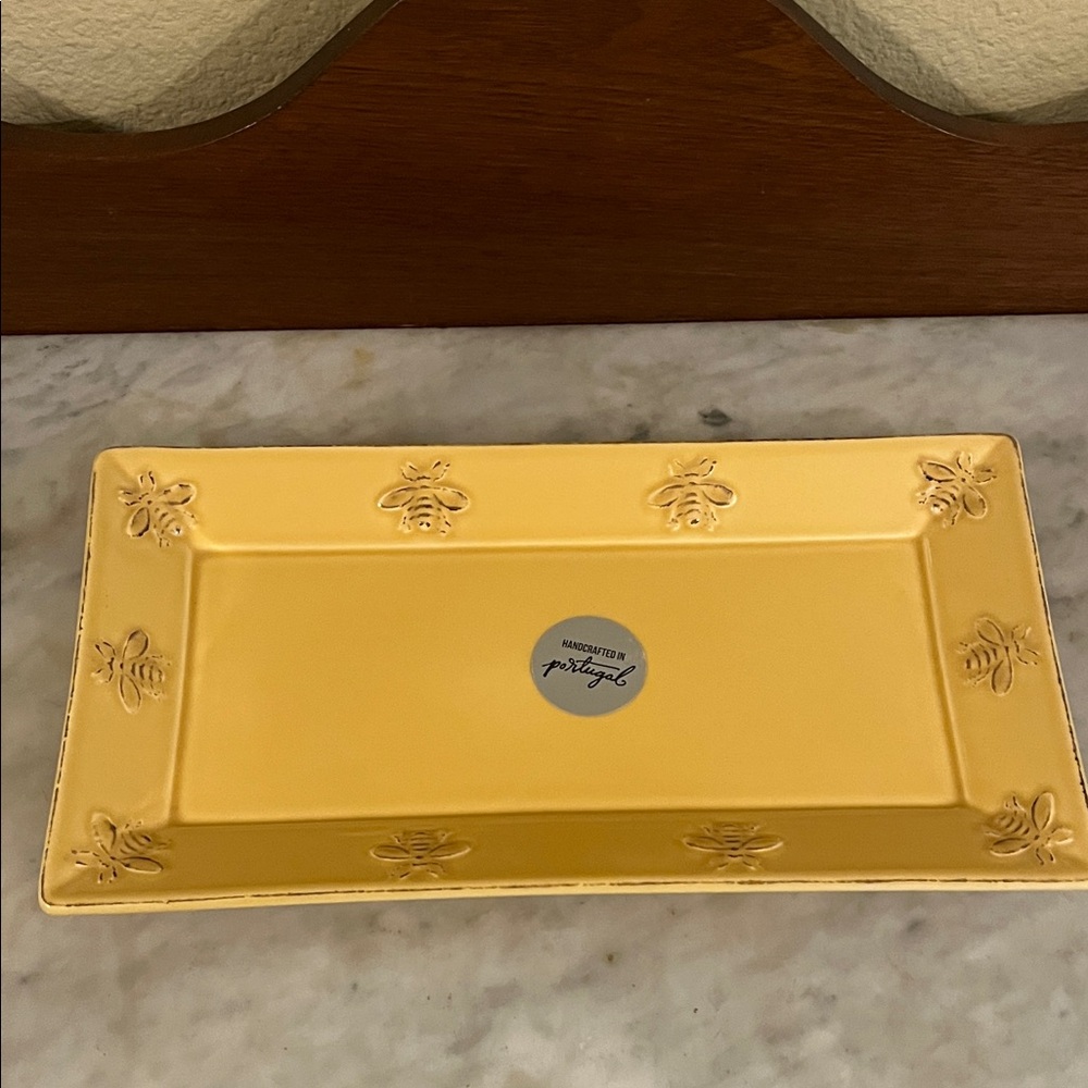 Yellow Rectangular Serveware Tray